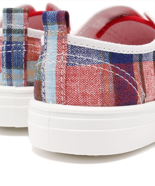 Champion（チャンピオン）の「日本製 ベビー キッズ チャンピオン スリッポン チェック Champion P011 SHOE LACE KIDS（スニーカー・キッズ・ピンク/ネイビー・17cm/14cm/16cm/15cm/18cm）」の10枚目の写真