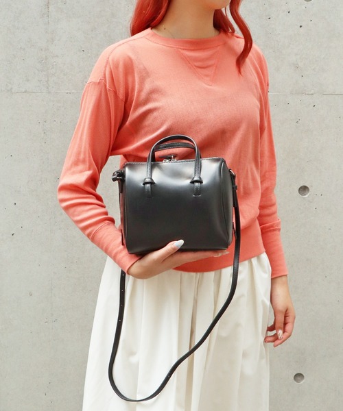 YAHKI(ヤーキ)の「YAHKI/ヤーキ CROSS BODY BAG レザーショルダーバッグ(ショルダーバッグ・レディース・ライラック/ブラック/ベージュ・ONE SIZE)」の13枚目の写真
