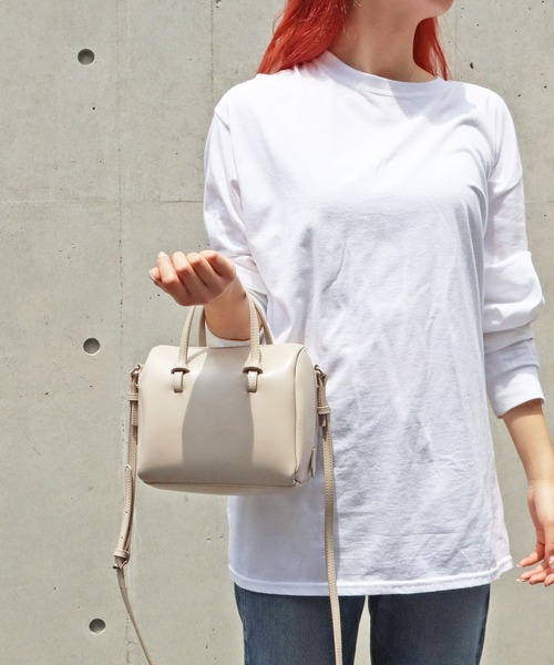 YAHKI(ヤーキ)の「YAHKI/ヤーキ CROSS BODY BAG レザーショルダーバッグ(ショルダーバッグ・レディース・ライラック/ブラック/ベージュ・ONE SIZE)」の9枚目の写真