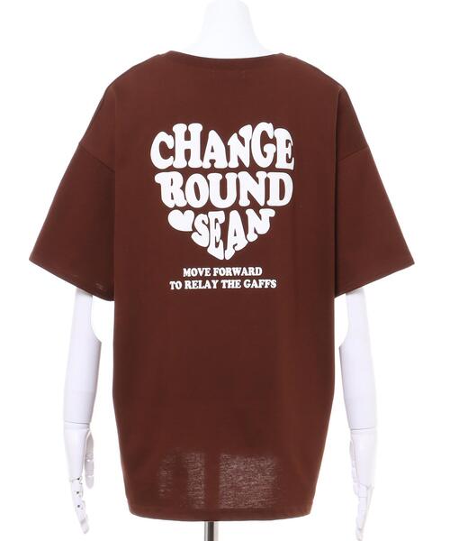 INGNI(イング)の「BACK発泡ハートロゴ/チュニックTシャツ(Tシャツ/カットソー・レディース・ホワイト×ピンク/ブラウン/ホワイト×ブルー/ブラック/サンドベージュ/ホワイト×レッド・M)」の9枚目の写真