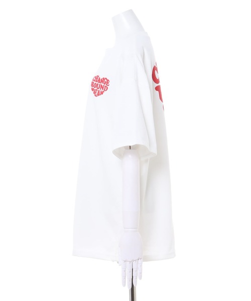 INGNI(イング)の「BACK発泡ハートロゴ/チュニックTシャツ(Tシャツ/カットソー・レディース・ホワイト×ピンク/ブラウン/ホワイト×ブルー/ブラック/サンドベージュ/ホワイト×レッド・M)」の13枚目の写真