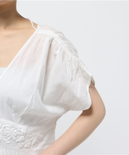 And A（アンドエー）の「ナチュラルギャザープルオーバー（シャツ/ブラウス・レディース・ホワイト/ネイビー/レモンイエロー・FREE）」の9枚目の写真