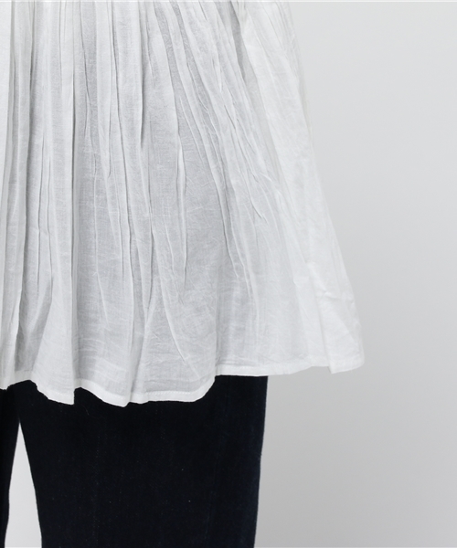 And A（アンドエー）の「ナチュラルギャザープルオーバー（シャツ/ブラウス・レディース・ホワイト/ネイビー/レモンイエロー・FREE）」の10枚目の写真