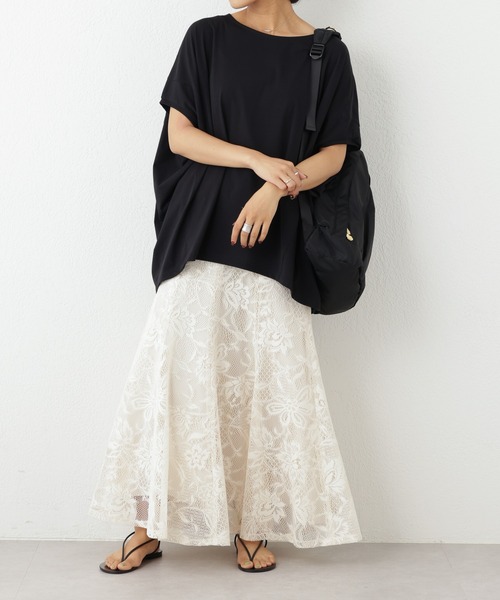 OUVRAGE CLASSE(ウヴラージュクラス)の「レースマーメイドスカート(スカート・レディース・アイボリー/ブラック・MEDIUM)」の21枚目の写真