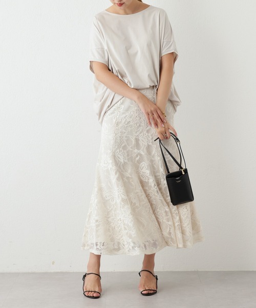 OUVRAGE CLASSE(ウヴラージュクラス)の「レースマーメイドスカート(スカート・レディース・アイボリー/ブラック・MEDIUM)」の12枚目の写真