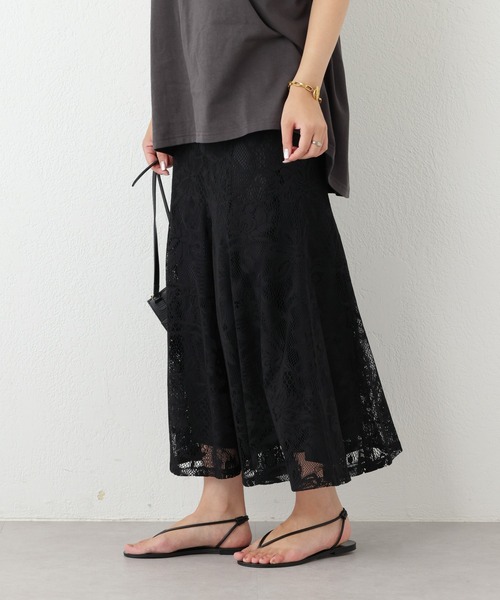 OUVRAGE CLASSE(ウヴラージュクラス)の「レースマーメイドスカート(スカート・レディース・アイボリー/ブラック・MEDIUM)」の14枚目の写真