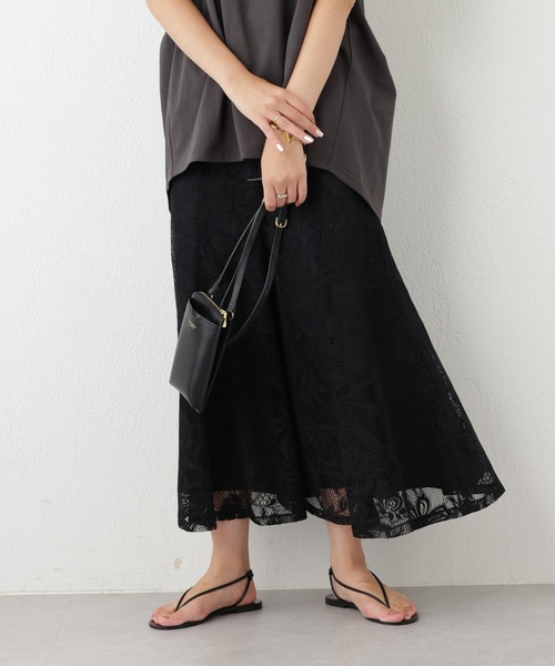 OUVRAGE CLASSE(ウヴラージュクラス)の「レースマーメイドスカート(スカート・レディース・アイボリー/ブラック・MEDIUM)」の16枚目の写真