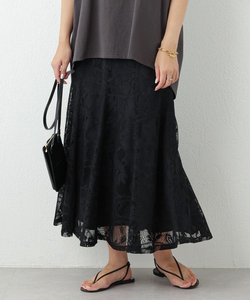 OUVRAGE CLASSE(ウヴラージュクラス)の「レースマーメイドスカート(スカート・レディース・アイボリー/ブラック・MEDIUM)」の22枚目の写真
