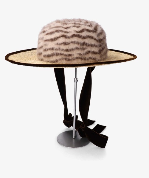 arth(アース)の「arth Zebra AG*BAO Long Brim(ハット・レディース・ブラック/ブラウン・57cm)」の9枚目の写真