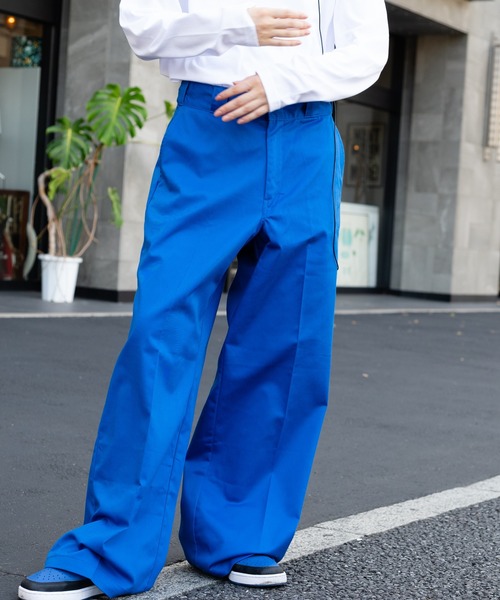 Dickies(ディッキーズ)の「【DICKIES/ディッキーズ】ストレッチ ツイルワイドパンツ ハイウエスト(その他パンツ・メンズ・ブラック/ベージュ/イエロー/オレンジ/ブルー/杢グレー・SMALL/MEDIUM/LARGE/X-LARGE)」の4枚目の写真