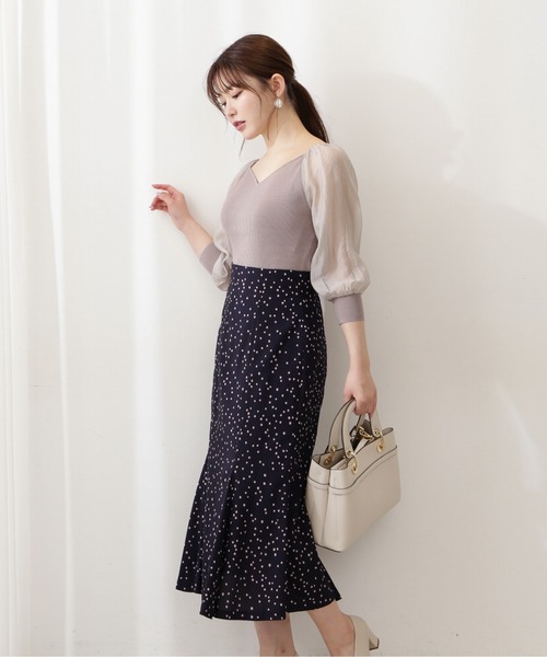 PROPORTION BODY DRESSING（プロポーションボディドレッシング）の「ハートカットボリュームスリ－ブニット / 1212270803（ニット/セーター・レディース・ベージュ/ピンク/ライトグリーン・FREE）」の7枚目の写真