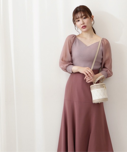 PROPORTION BODY DRESSING（プロポーションボディドレッシング）の「ハートカットボリュームスリ－ブニット / 1212270803（ニット/セーター・レディース・ベージュ/ピンク/ライトグリーン・FREE）」の10枚目の写真