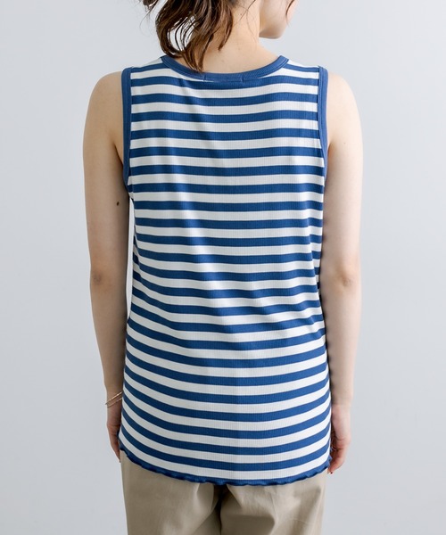 PUAL CE CIN（ピュアルセシン）の「テレコボーダータンクトップ（タンクトップ・レディース・ブラック系その他/ベージュ系その他/ブルー系その他/ピンク系その他・FREE）」の20枚目の写真