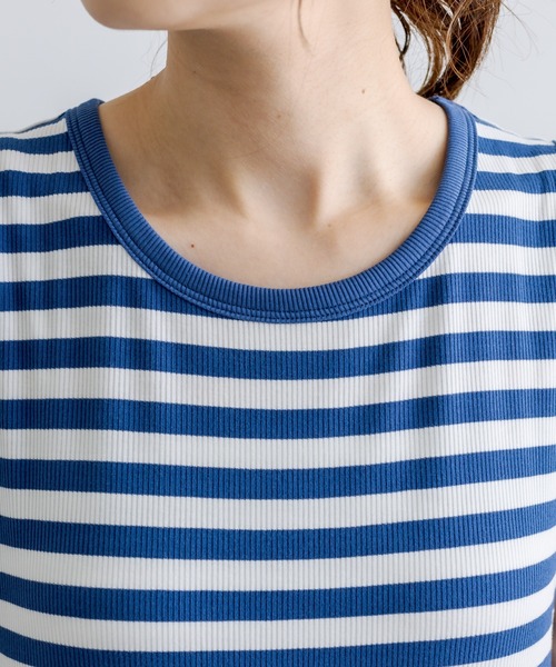 PUAL CE CIN（ピュアルセシン）の「テレコボーダータンクトップ（タンクトップ・レディース・ブラック系その他/ベージュ系その他/ブルー系その他/ピンク系その他・FREE）」の17枚目の写真