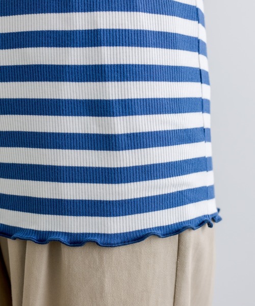 PUAL CE CIN（ピュアルセシン）の「テレコボーダータンクトップ（タンクトップ・レディース・ブラック系その他/ベージュ系その他/ブルー系その他/ピンク系その他・FREE）」の14枚目の写真