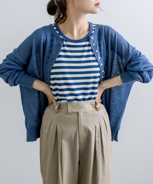 PUAL CE CIN（ピュアルセシン）の「テレコボーダータンクトップ（タンクトップ・レディース・ブラック系その他/ベージュ系その他/ブルー系その他/ピンク系その他・FREE）」の19枚目の写真