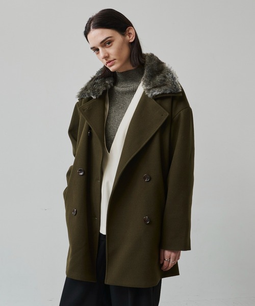 Aunt Marie's（アントマリーズ）の「3WAYスタンドネックミドルコート / ファー取り外し可能（その他アウター・レディース・カーキ/ブラック・FREE）」の20枚目の写真