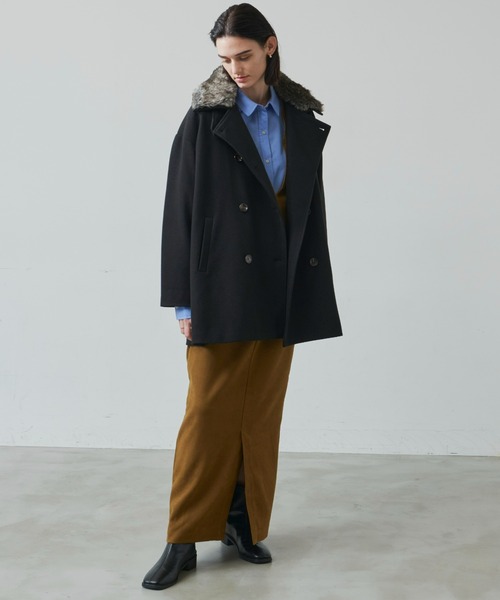 Aunt Marie's（アントマリーズ）の「3WAYスタンドネックミドルコート / ファー取り外し可能（その他アウター・レディース・カーキ/ブラック・FREE）」の14枚目の写真