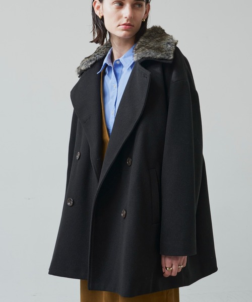 Aunt Marie's（アントマリーズ）の「3WAYスタンドネックミドルコート / ファー取り外し可能（その他アウター・レディース・カーキ/ブラック・FREE）」の5枚目の写真