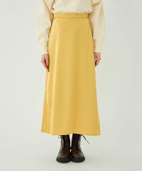 green label relaxing（グリーンレーベルリラクシング）の「サテン ナロー スカート（スカート・レディース・ブラック/イエロー・FREE）」の3枚目の写真