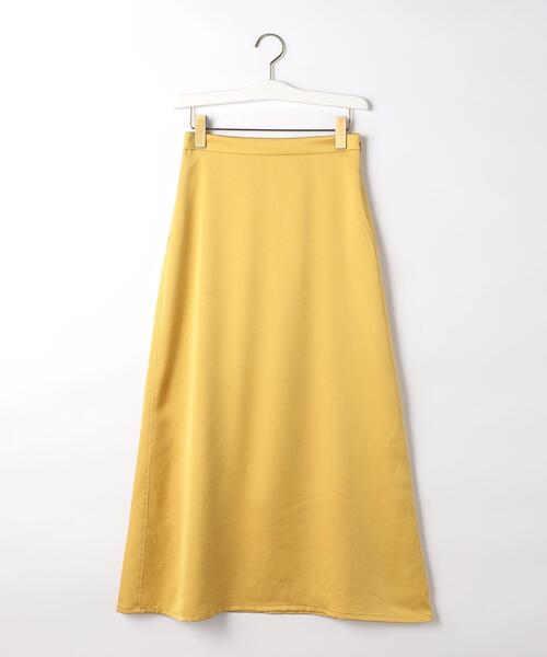 green label relaxing（グリーンレーベルリラクシング）の「サテン ナロー スカート（スカート・レディース・ブラック/イエロー・FREE）」の10枚目の写真
