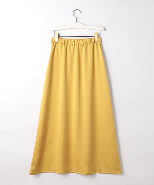 green label relaxing（グリーンレーベルリラクシング）の「サテン ナロー スカート（スカート・レディース・ブラック/イエロー・FREE）」の11枚目の写真