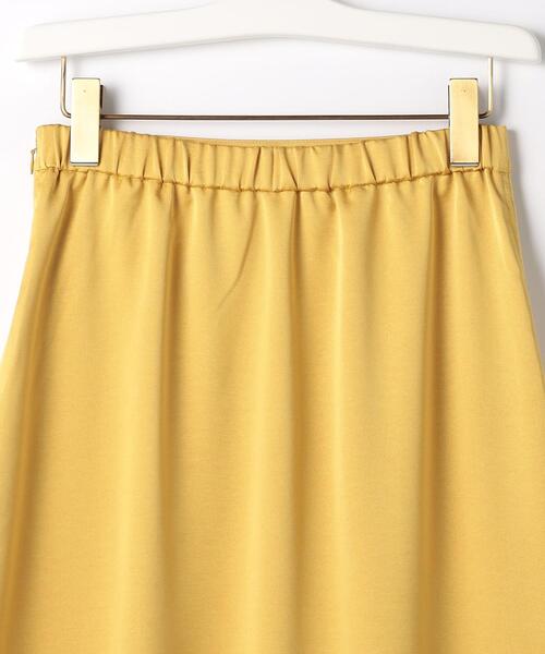 green label relaxing（グリーンレーベルリラクシング）の「サテン ナロー スカート（スカート・レディース・ブラック/イエロー・FREE）」の14枚目の写真