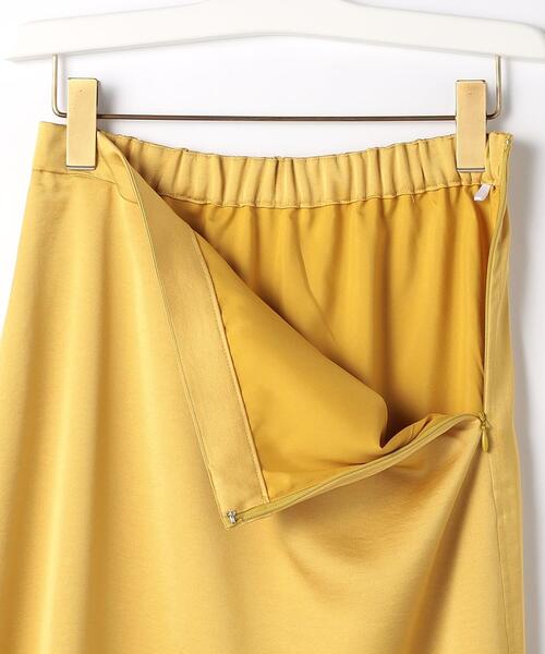 green label relaxing（グリーンレーベルリラクシング）の「サテン ナロー スカート（スカート・レディース・ブラック/イエロー・FREE）」の15枚目の写真
