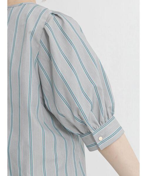 Te chichi（テチチ）の「マルチストライプボリューム袖ブラウス（シャツ/ブラウス・レディース・ネイビー/ブラウン・ﾌﾘ-）」の10枚目の写真