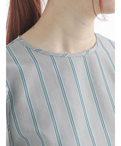 Te chichi（テチチ）の「マルチストライプボリューム袖ブラウス（シャツ/ブラウス・レディース・ネイビー/ブラウン・ﾌﾘ-）」の11枚目の写真