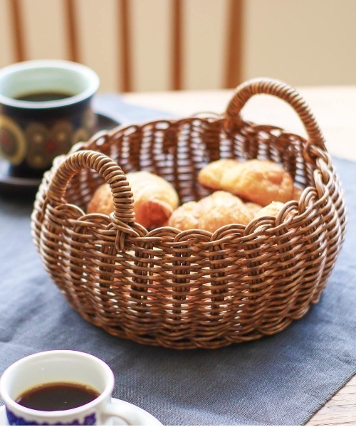 Creer（クレエ）の「UTILE(ユティル)洗えるラウンドローバスケットS（収納グッズ・レディース・ブラウン・ONE SIZE）」の5枚目の写真