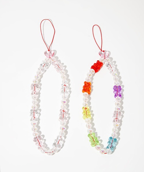 FOLLOWIN（フォロウィン）の「クリアハリボーモチーフスマホストラップ（スマホケース/カバー・レディース・クリア/カラフル・ONE SIZE）」の11枚目の写真