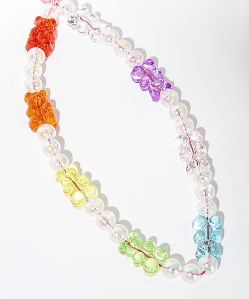 FOLLOWIN（フォロウィン）の「クリアハリボーモチーフスマホストラップ（スマホケース/カバー・レディース・クリア/カラフル・ONE SIZE）」の3枚目の写真