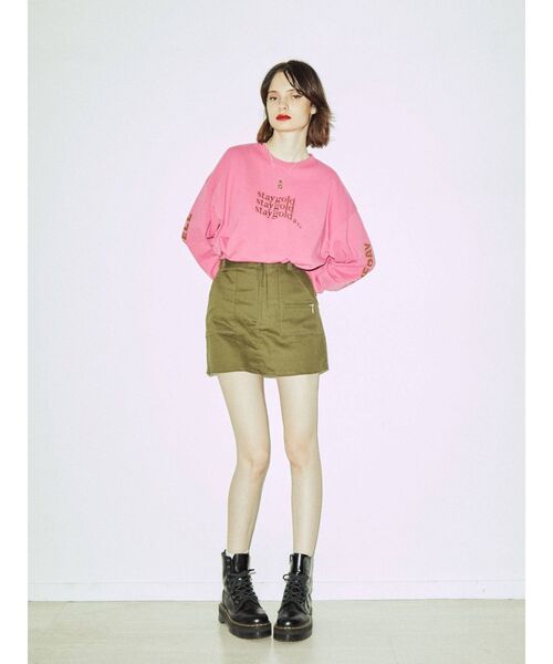 jouetie（ジュエティ）の「カラーステッチミリタリースカパン（スカート・レディース・アイボリー/カーキ/ブラック・MEDIUM）」の18枚目の写真