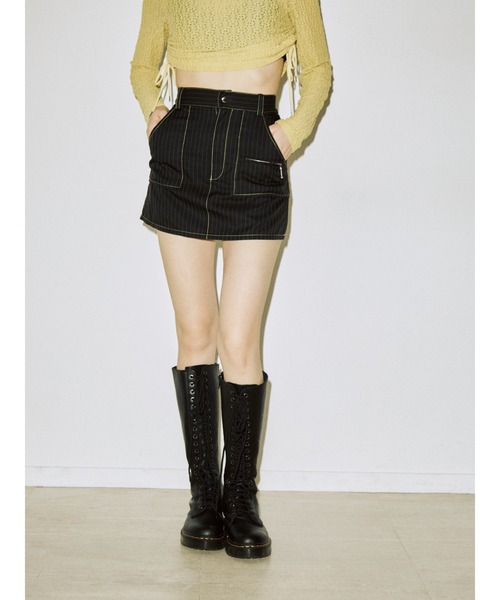 jouetie（ジュエティ）の「カラーステッチミリタリースカパン（スカート・レディース・アイボリー/カーキ/ブラック・MEDIUM）」の12枚目の写真