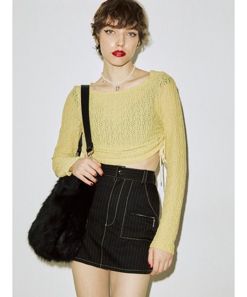 jouetie（ジュエティ）の「カラーステッチミリタリースカパン（スカート・レディース・アイボリー/カーキ/ブラック・MEDIUM）」の8枚目の写真