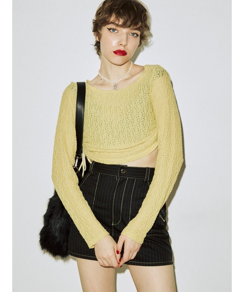 jouetie（ジュエティ）の「カラーステッチミリタリースカパン（スカート・レディース・アイボリー/カーキ/ブラック・MEDIUM）」の9枚目の写真