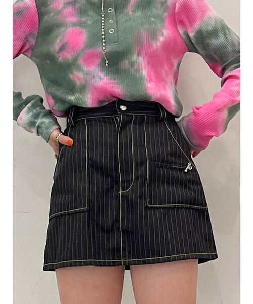 jouetie（ジュエティ）の「カラーステッチミリタリースカパン（スカート・レディース・アイボリー/カーキ/ブラック・MEDIUM）」の14枚目の写真