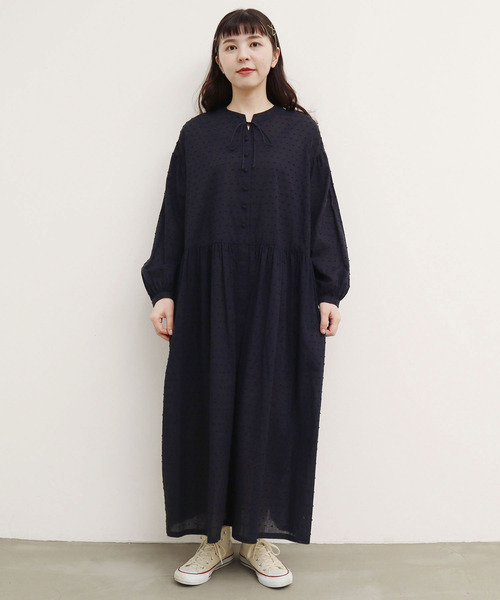 l'atelier du savon（アトリエドサボン）の「●秋の実つぶつぶワンピース（ワンピース・レディース・ブラック/オレンジ/グリーン・FREE）」の6枚目の写真