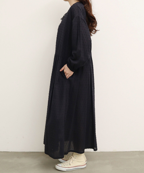 l'atelier du savon（アトリエドサボン）の「●秋の実つぶつぶワンピース（ワンピース・レディース・ブラック/オレンジ/グリーン・FREE）」の12枚目の写真