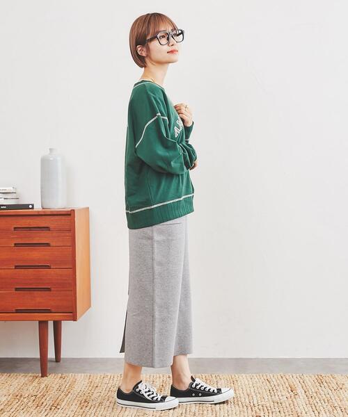 coen（コーエン）の「USAコットン裏毛AMERICAN/BEAUTYロゴプリントスウェット（スウェット・レディース・ダークグリーン/ナチュラル/オレンジ・L/M）」の17枚目の写真