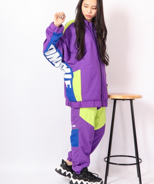 新品【LONSDALE】ブロックボリュームスリーブジャケット パープル LONSDALE - 【LONSDALE】ナイロンワッシャーカラーブロック