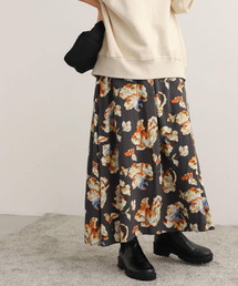 URBAN RESEARCH DOORS | レーヨン大花柄スカート(スカート)