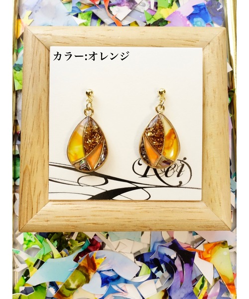 tone(トーン)の「【零-Rei-】彩生シリーズ 雫 ピアス(MA)(ピアス(両耳用)・レディース・ターコイズブルー/イエロー/ピンク/グリーン/オレンジ/ブルー・FREE)」の6枚目の写真