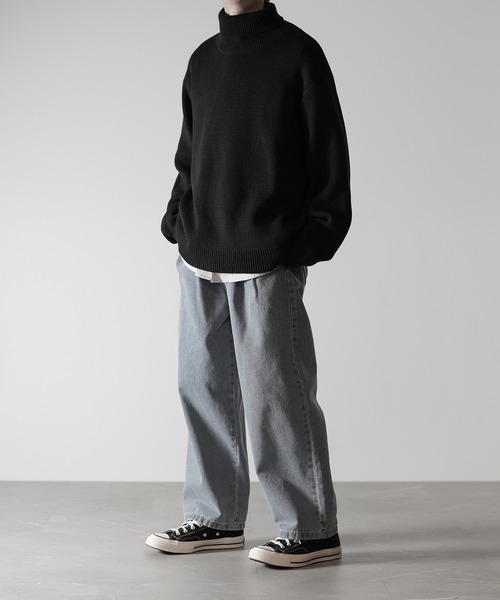 RUUBON】 relax turtle neck knit / リラックス タートルネック