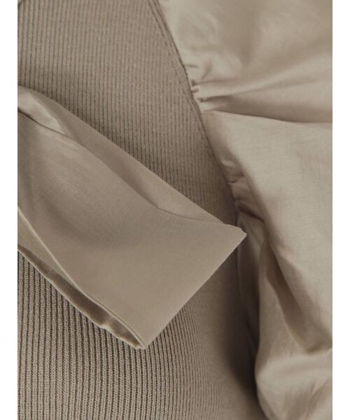 MERCURYDUO（マーキュリーデュオ）の「ボウタイ付き異素材バルーンスリーブニット（ニット/セーター・レディース・オフホワイト/ブラック/ミント・FREE）」の22枚目の写真