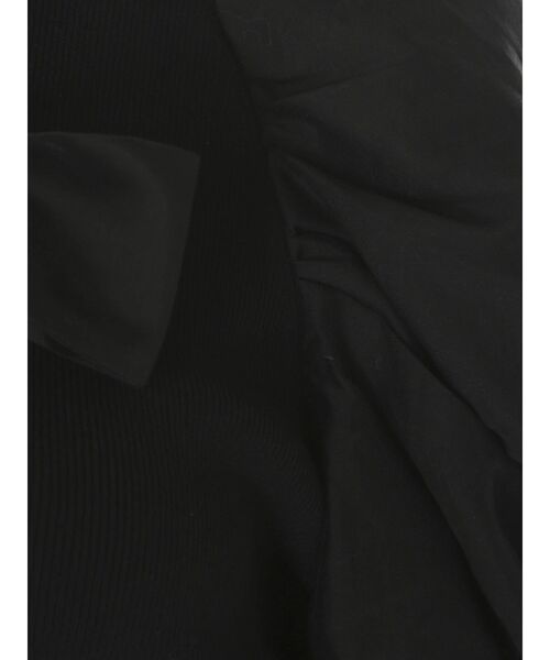 MERCURYDUO（マーキュリーデュオ）の「ボウタイ付き異素材バルーンスリーブニット（ニット/セーター・レディース・オフホワイト/ブラック/ミント・FREE）」の10枚目の写真