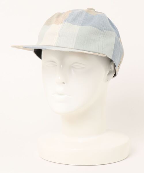 HUNTISM（ハンティズム）の「HUNTISM ハンティズム / BC Washer Cap ブロックチェック ワッシャーキャップ / htm231007（キャップ・メンズ・オレンジ/ライトブルー/ネイビー・FREE）」の18枚目の写真