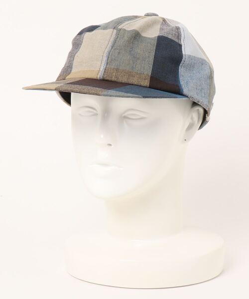 HUNTISM（ハンティズム）の「HUNTISM ハンティズム / BC Washer Cap ブロックチェック ワッシャーキャップ / htm231007（キャップ・メンズ・オレンジ/ライトブルー/ネイビー・FREE）」の20枚目の写真