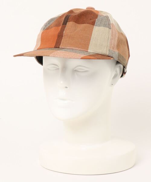 HUNTISM（ハンティズム）の「HUNTISM ハンティズム / BC Washer Cap ブロックチェック ワッシャーキャップ / htm231007（キャップ・メンズ・オレンジ/ライトブルー/ネイビー・FREE）」の21枚目の写真